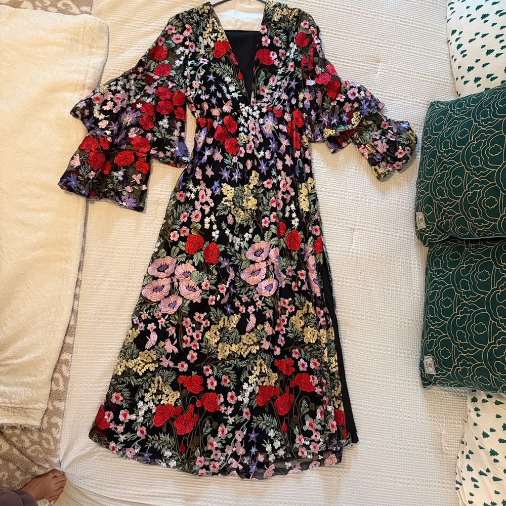 Buddy Love Colette Black Floral Long Sleeve Dress